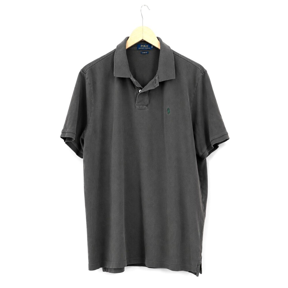Polo Ralph Lauren Mens XLTG Brown Polo Shirt Green Pony 100% Cotton Big Tall‎